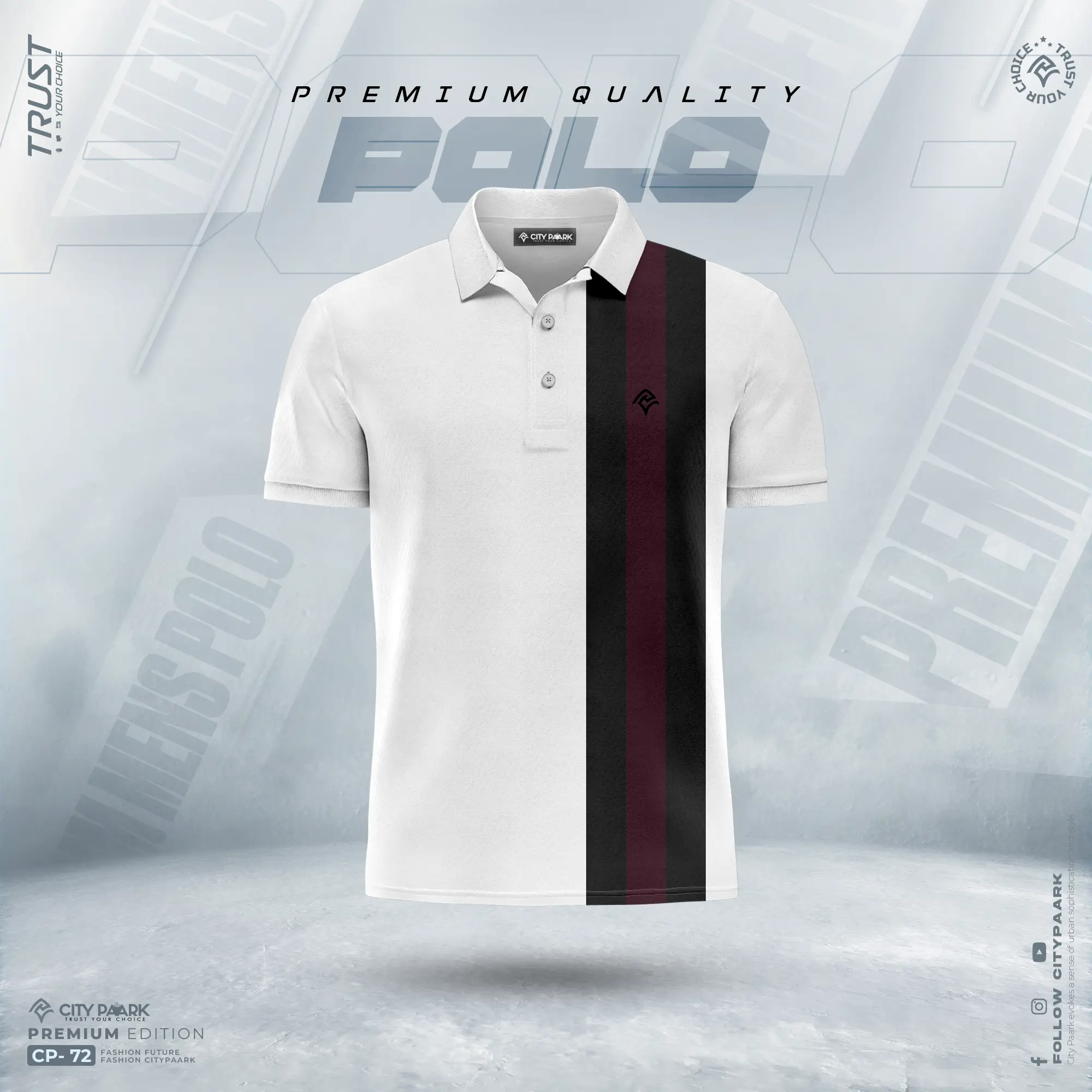 Premium Contrast Polo Shirt For Men – CP 72